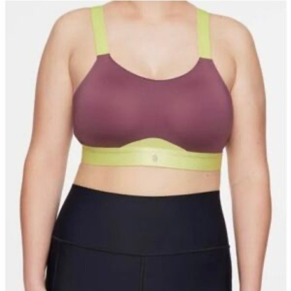 ThirdLove Kinetic Adjustable 40D Sports Bra Colorblock Purple Green Outdoors Hi